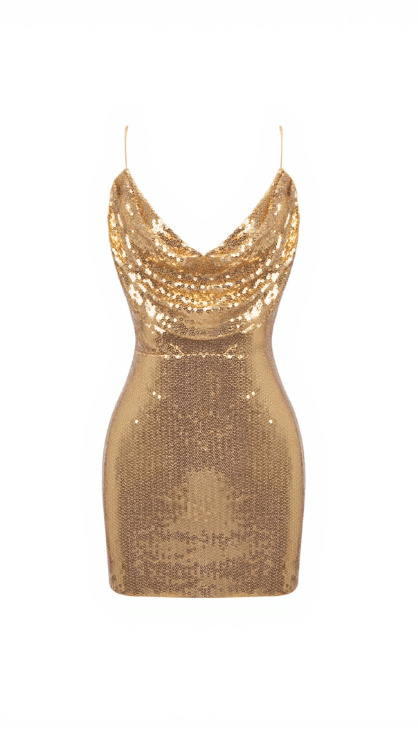 AIIZIE LLOYD SPAGHETTI SEQUIN MINI DRESS - product image