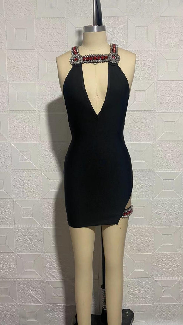 CRYSTAL DEEP V BANDAGE MINIKLEID