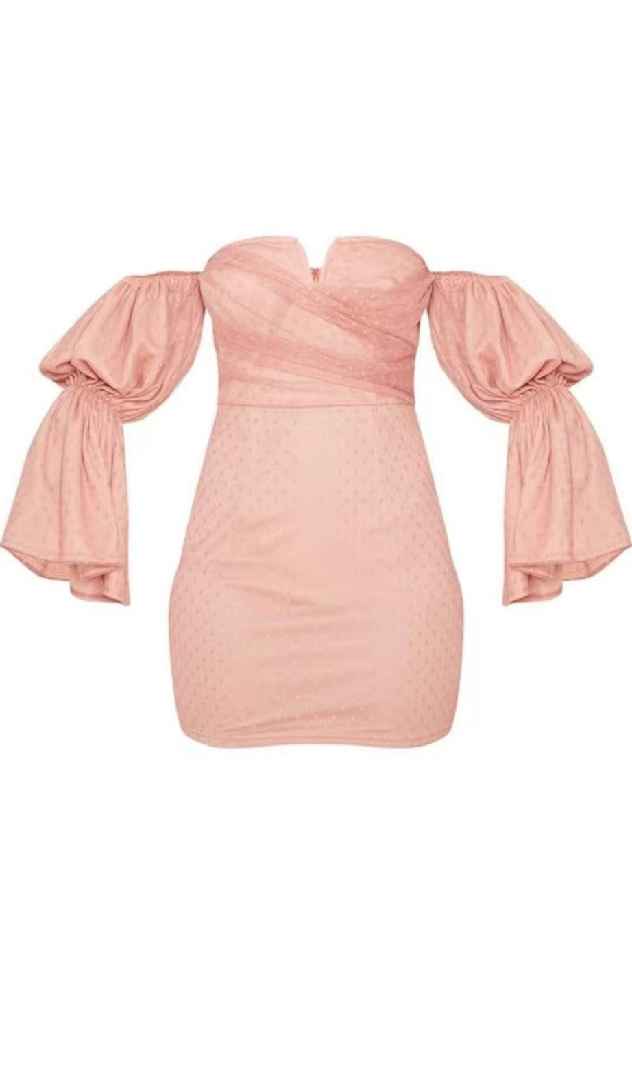MINI ABITO SENZA SPALLINE ROSA