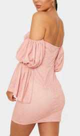 STRAPLESS MINI DRESS IN PINK