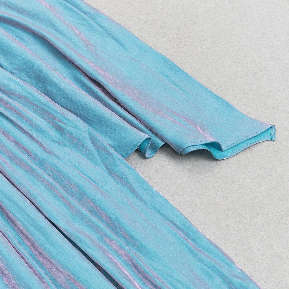 AIIZIE COLD SHOULDER RUMPET SLEEVE MIDI DRESS - product image
