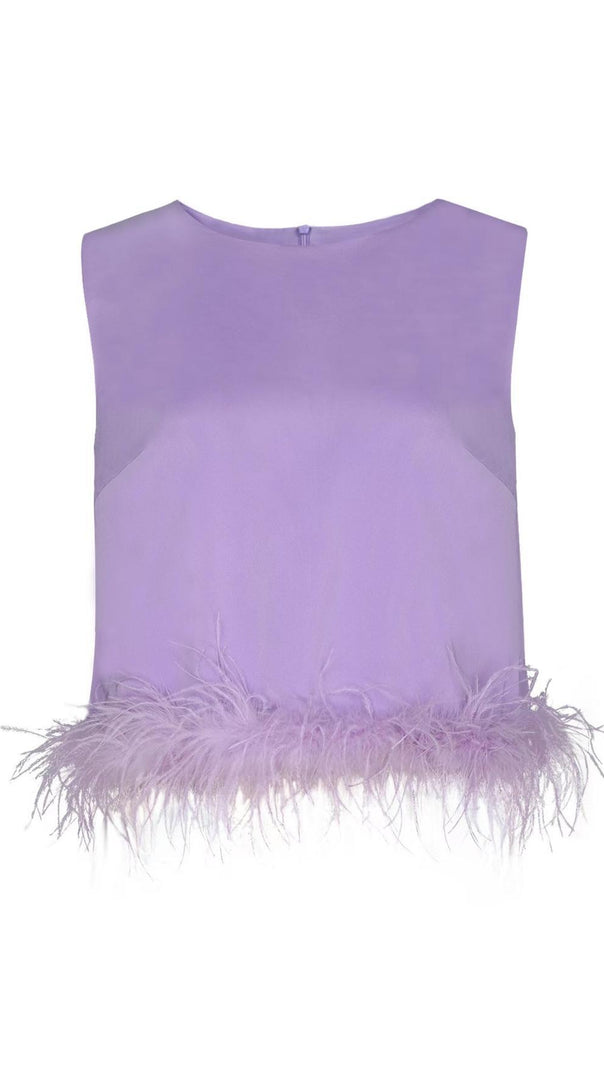 AIIZIE FEATHER TOPS IN LAVENDER - product image
