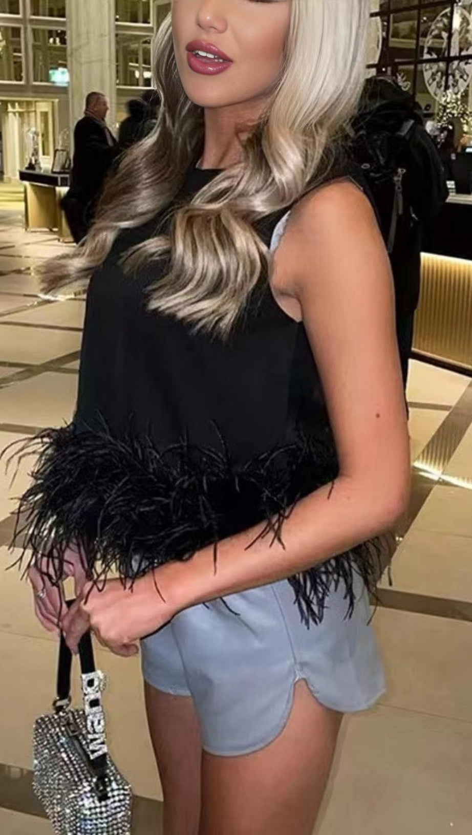 FEATHER TOPS IN LAVENDER