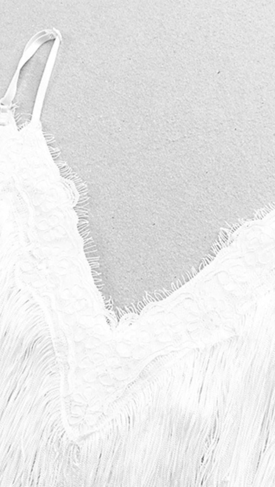 TASSEL LACE MINI DRESS IN PINK