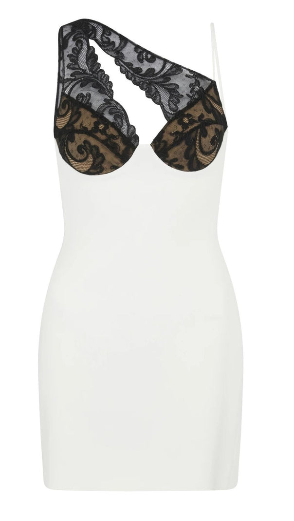 AIIZIE LACE MINI DRESS IN WHITE - product image