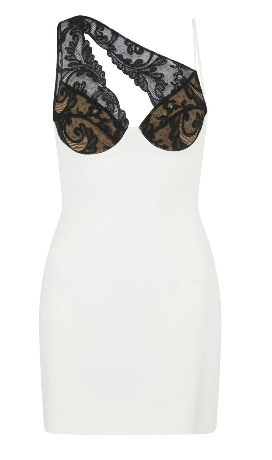 MINI ABITO IN PIZZO BIANCO