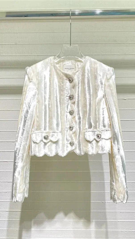 COMPLETO MINI DUE PEZZI IN VELLUTO CON FIBBIA IN STRASS E DIAMANTI