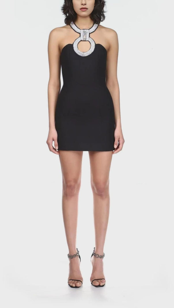 AIIZIE STRAPLESS MINI DRESS IN BLACK - product image