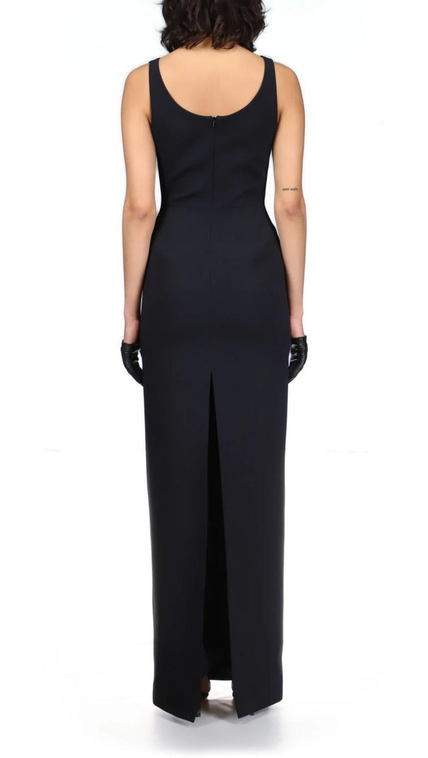 AIIZIE CTYSTAL MAXI DRESS IN BLACK - product image
