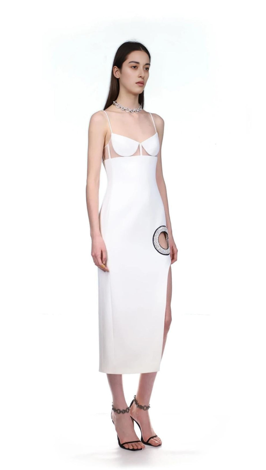 BANDAGE MAXI DRESS IN WHITE