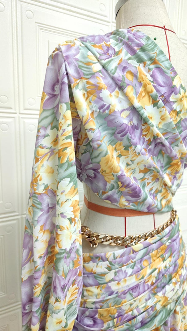 AIIZIE LONG SLEEVE MAXI DRESS IN COLORS - product image