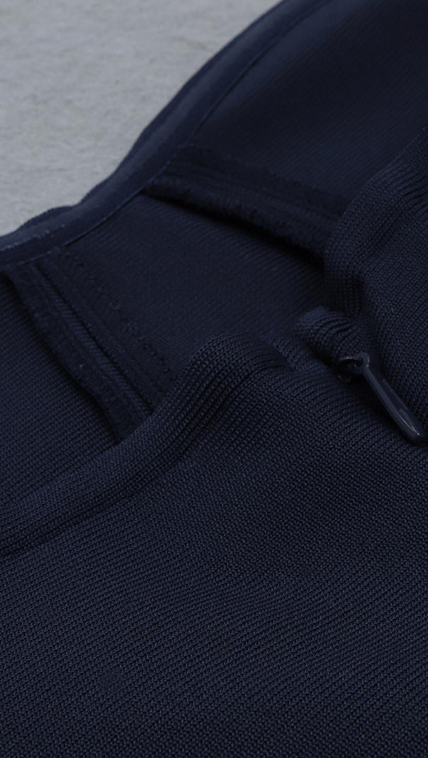 ABITO MIDI SENZA SPALLINE IN BLU