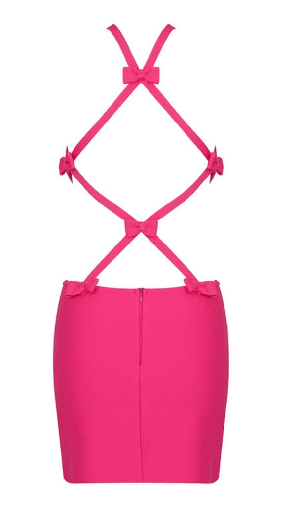 AIIZIE CORSET MINI DRESS IN PINK - product image