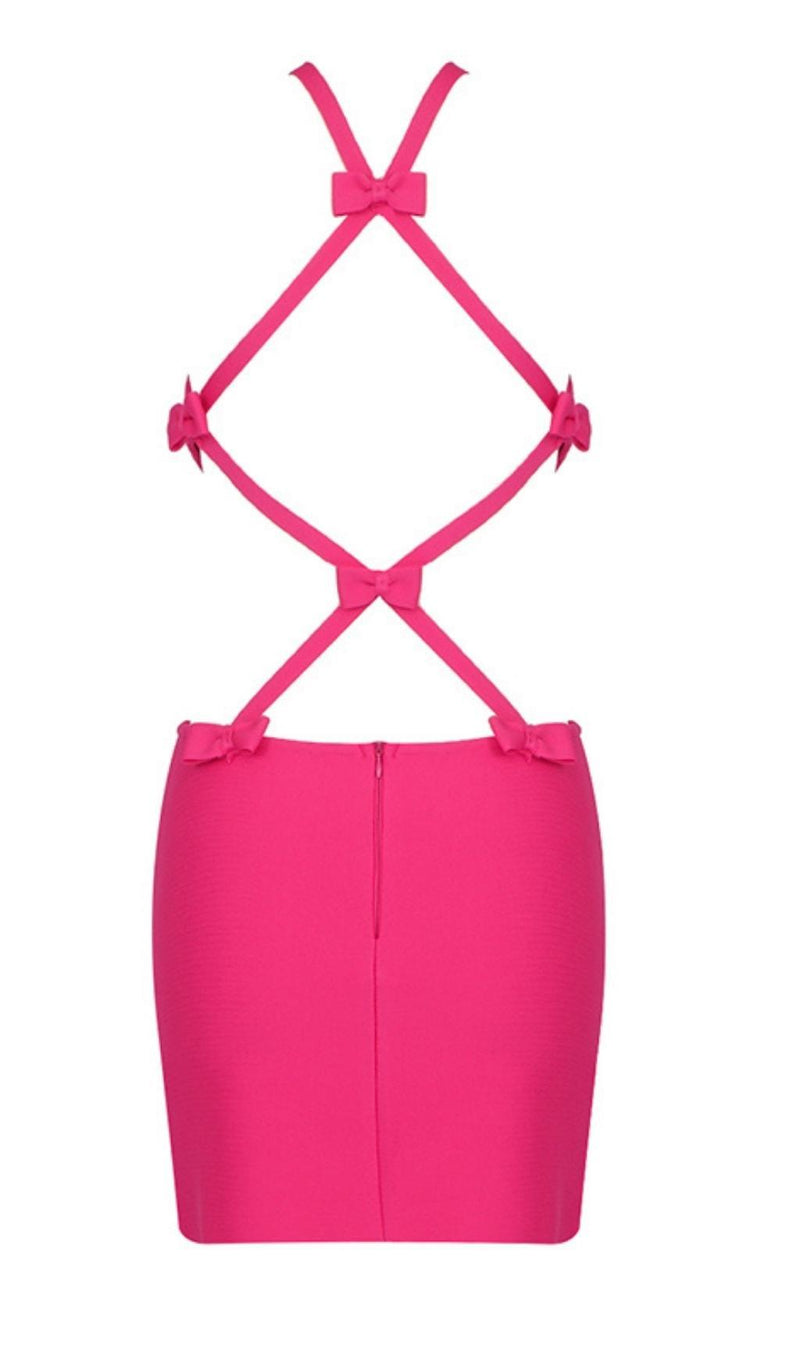 CORSET MINI DRESS IN PINK