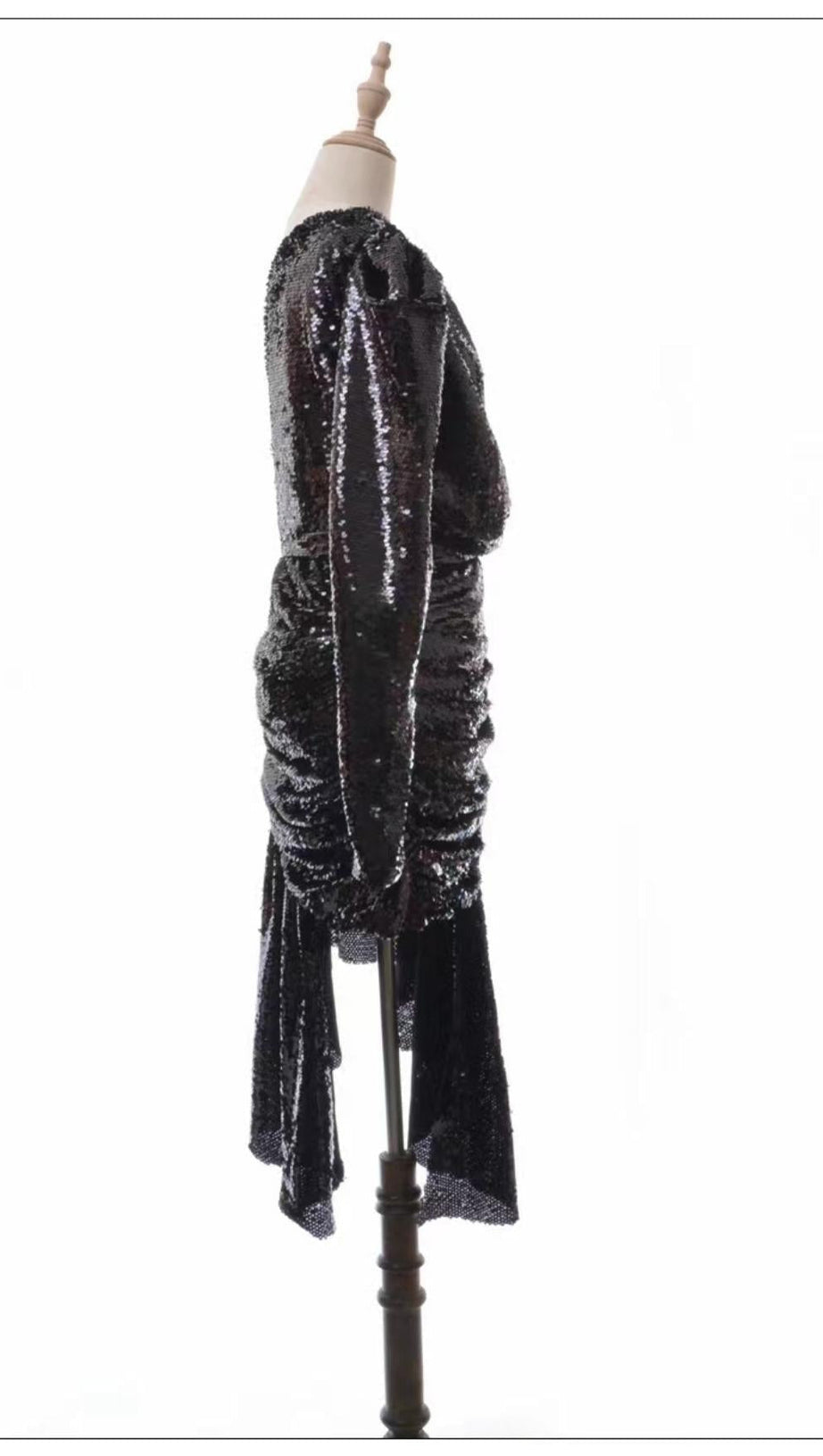 ONE SHOULDER MINI DRESS IN GREEN