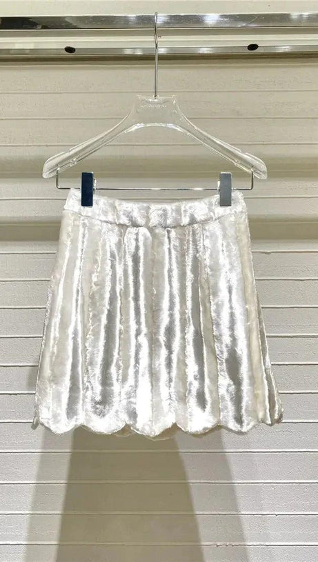 COMPLETO MINI DUE PEZZI IN VELLUTO CON FIBBIA IN STRASS E DIAMANTI