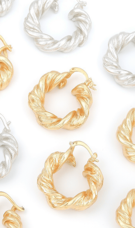 Maia Chunky Twist Hoop Earrings