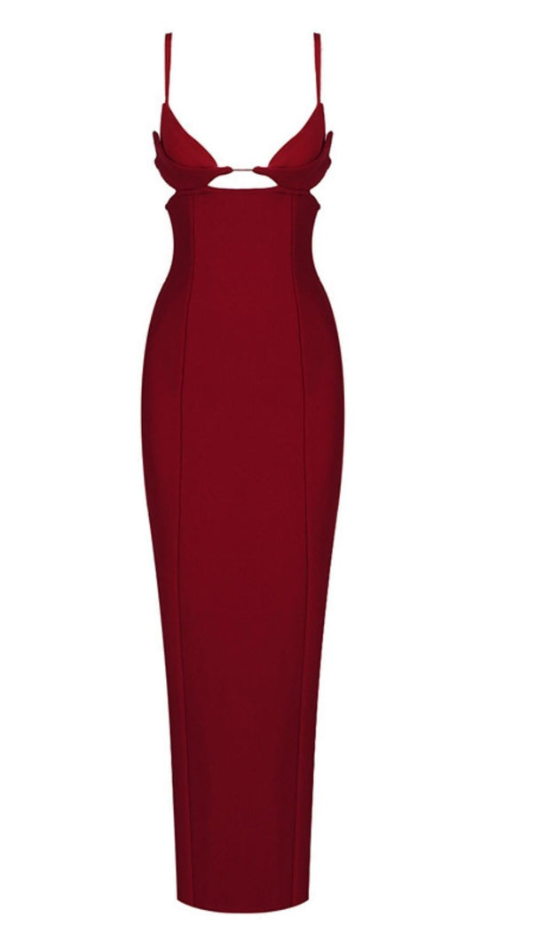 AIIZIE SPLIT MAXI DRSSS IN RED - product image