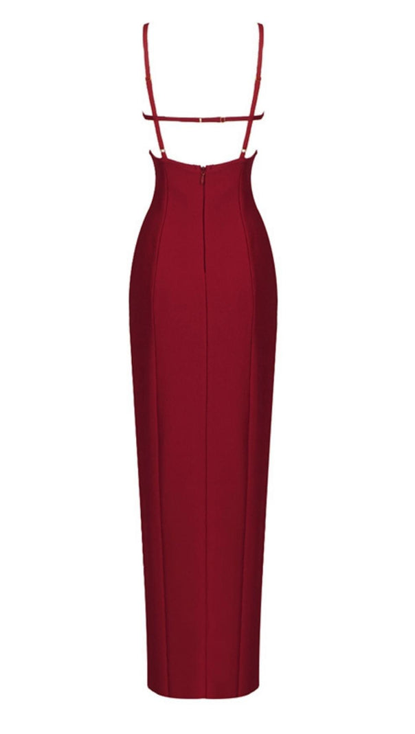 AIIZIE SPLIT MAXI DRSSS IN RED - product image