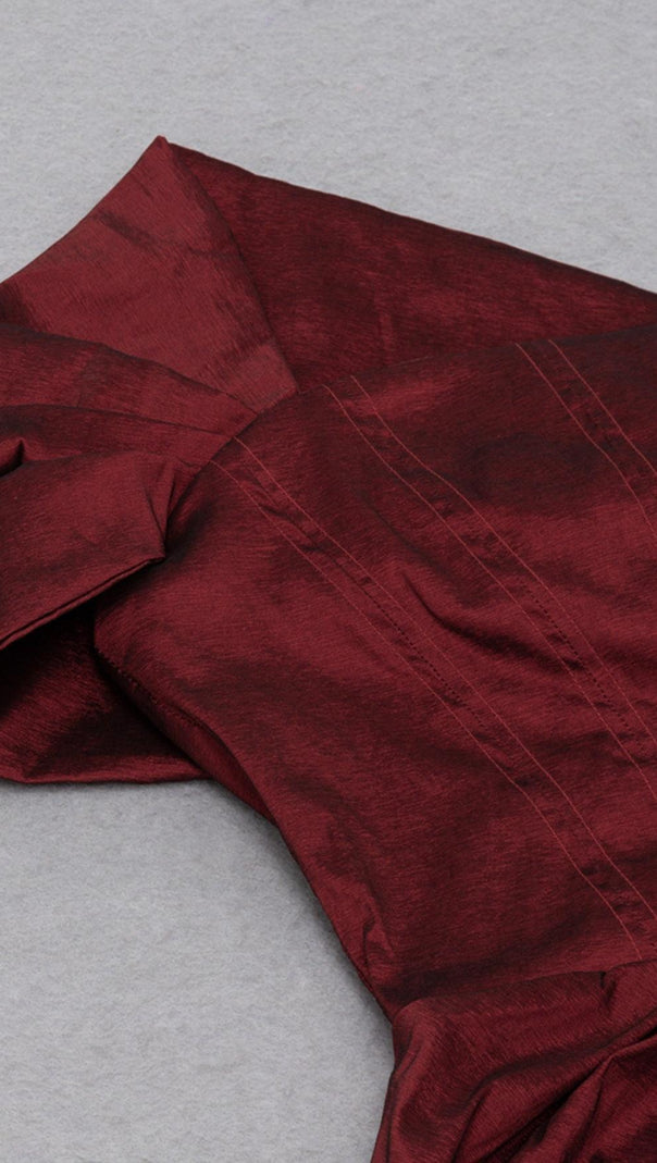 ABITO LUNGO MONOSPALLA ROSSO