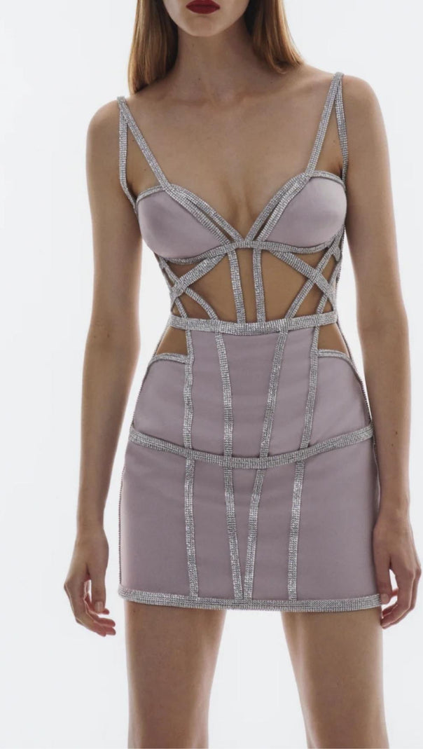 AIIZIE BANDAGE MINI DRESS IN BLUE - product image