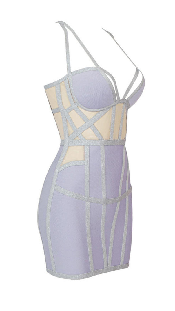 AIIZIE BANDAGE MINI DRESS IN BLUE - product image