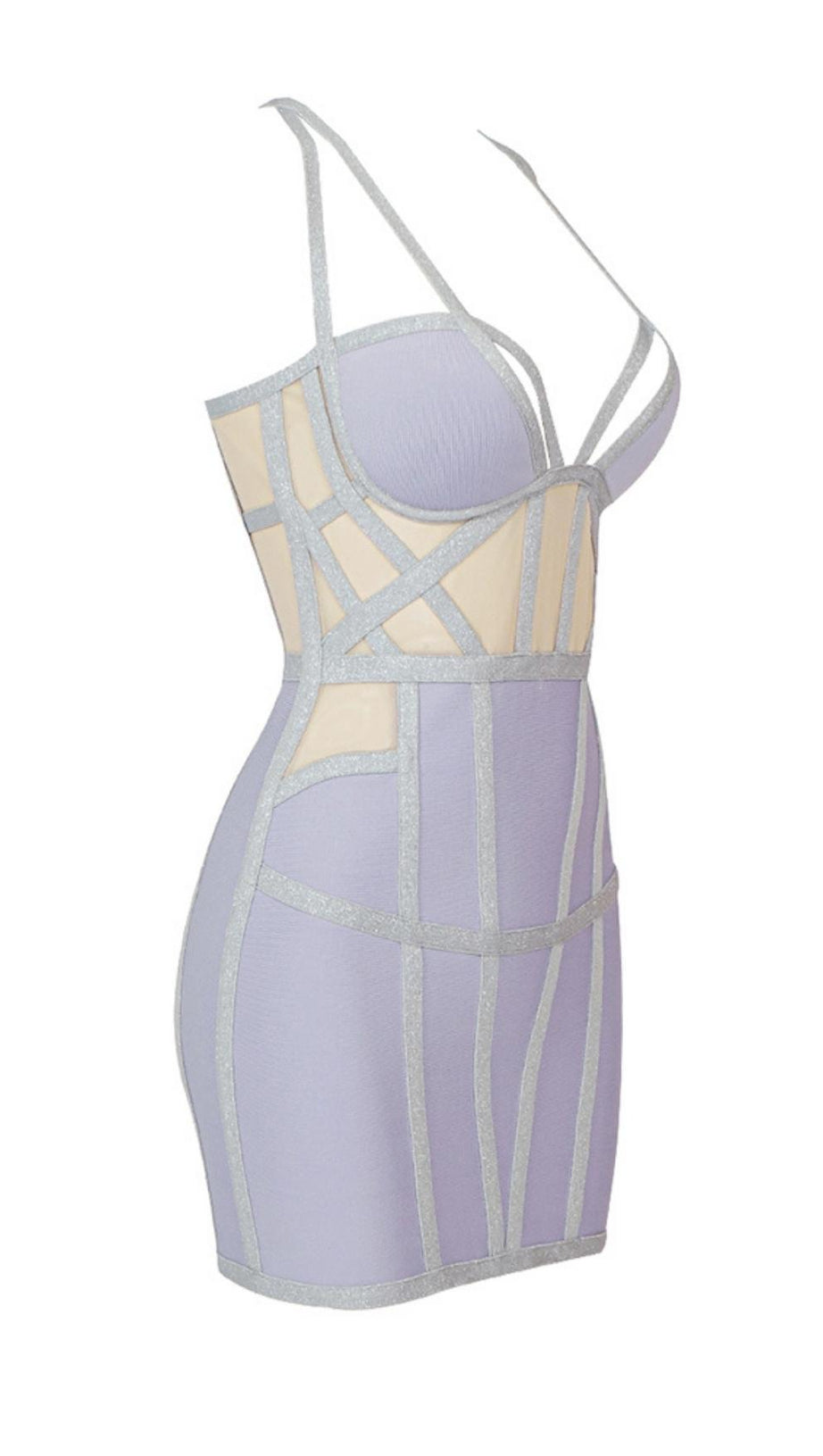 BANDAGE MINI DRESS IN BLUE