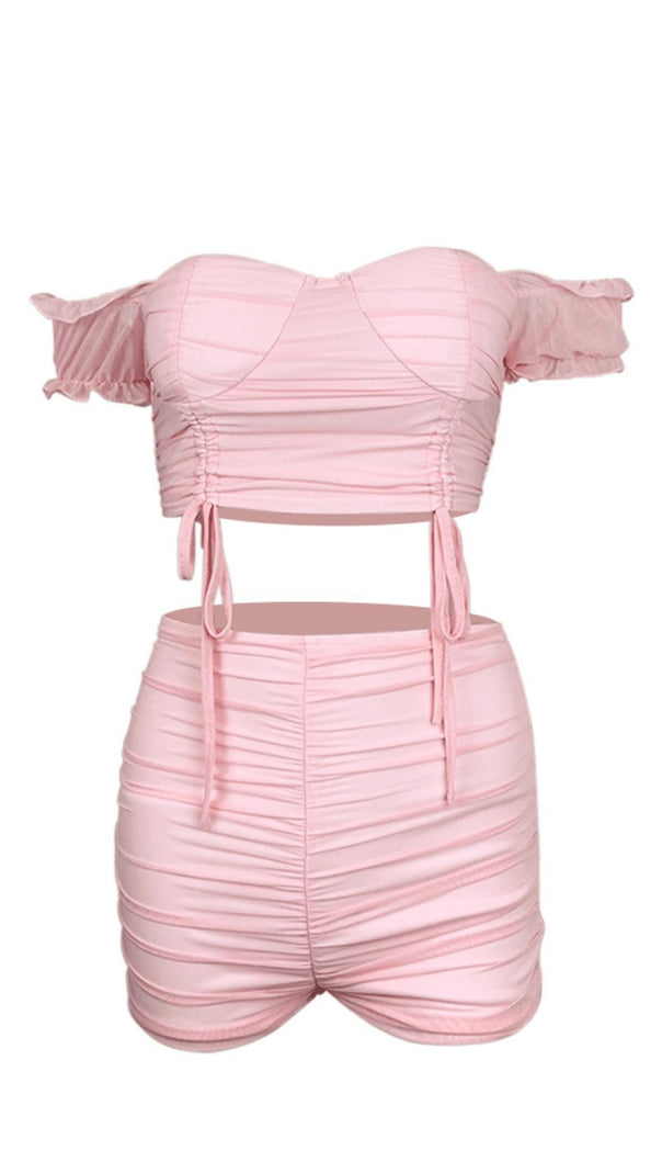 AIIZIE CARD SHOULDER NET YARN SUIT. - product image