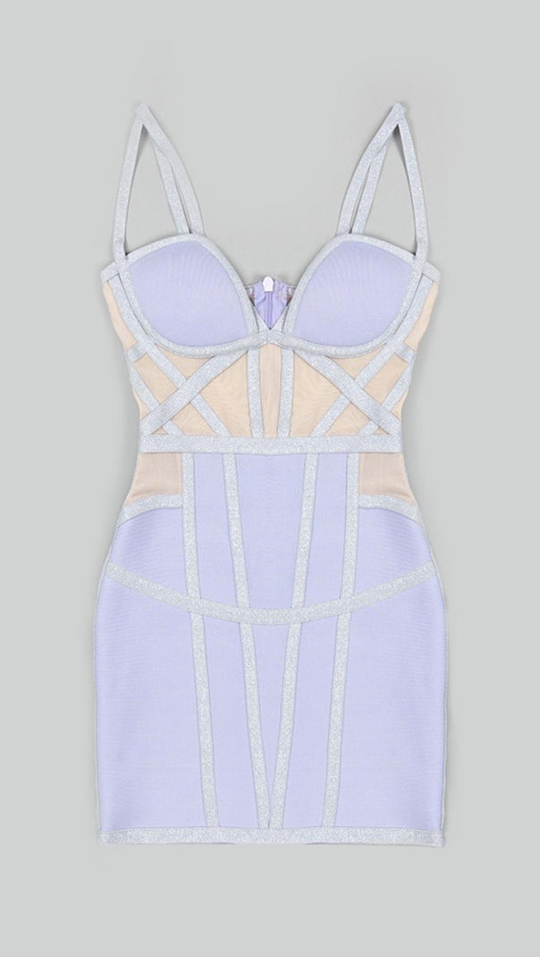 AIIZIE BANDAGE MINI DRESS IN BLUE - product image