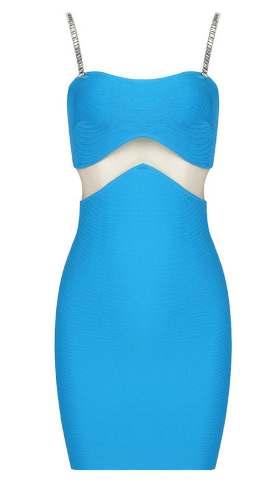 ZWEITEILIGES ANZUG-MINIKLEID IN BLAU