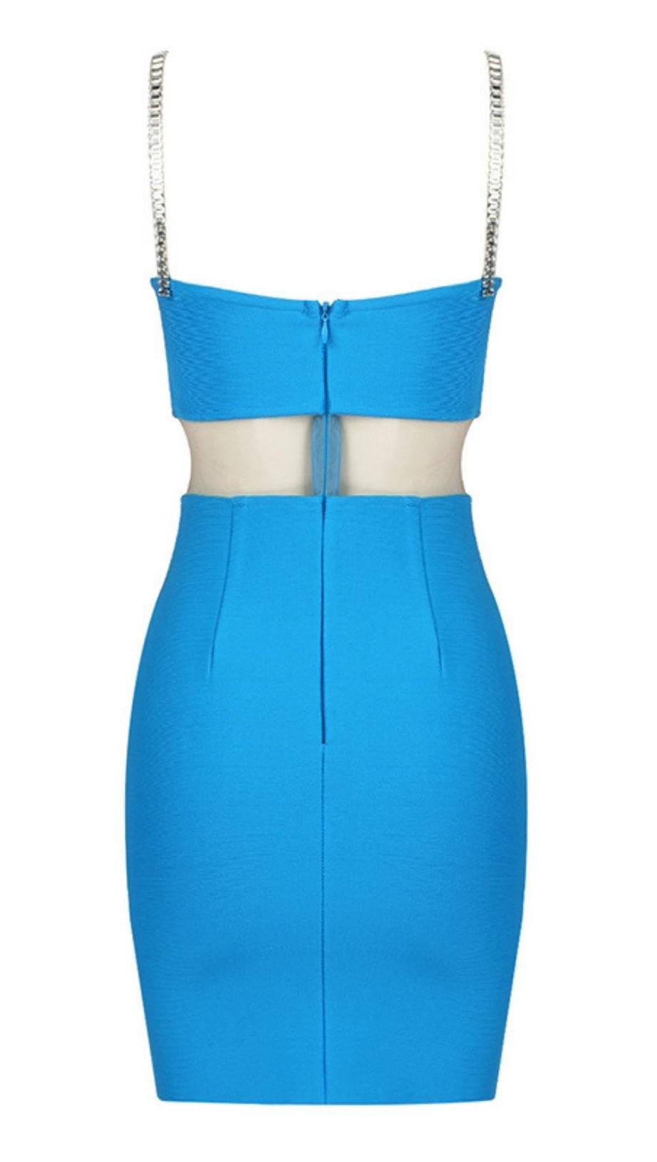 TWO PIECE SUIT MINI DRESS IN BLUE