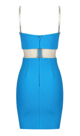 TWO PIECE SUIT MINI DRESS IN BLUE