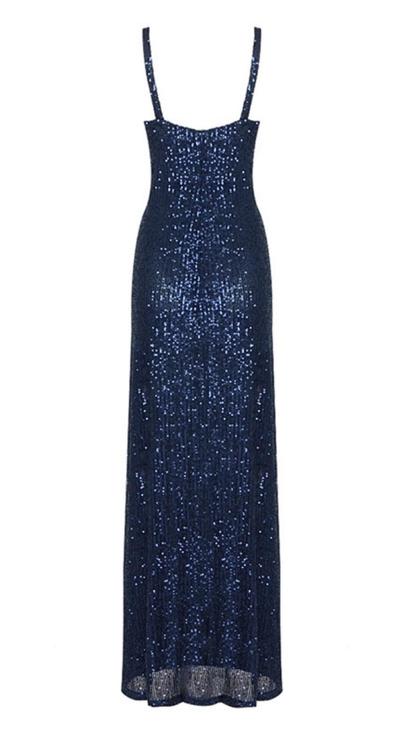 AIIZIE SPLIT MAXI DRESS IN BLUE - product image