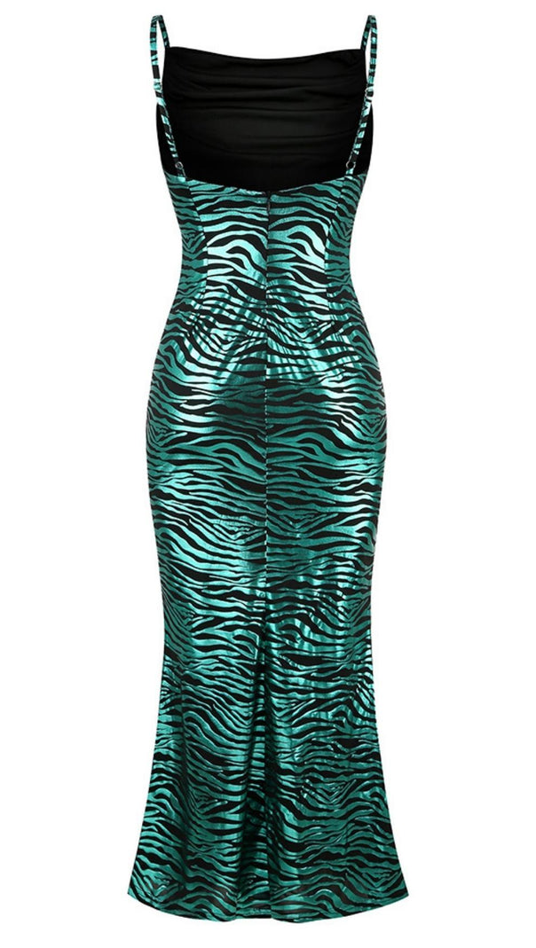 AIIZIE STRIPE MAXI DRESS IN GREEN - product image