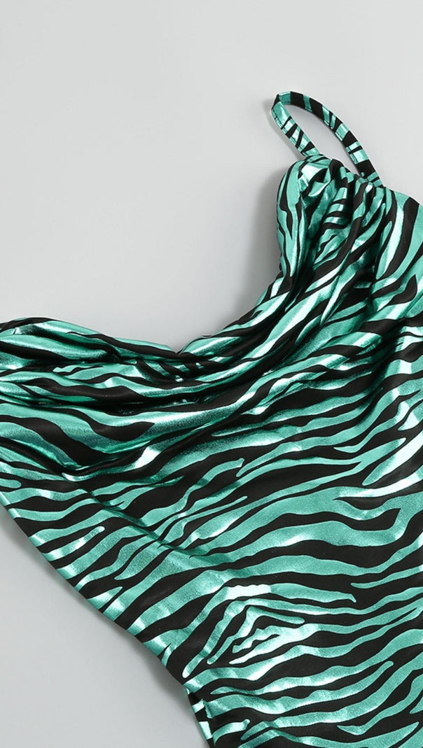 AIIZIE STRIPE MAXI DRESS IN GREEN - product image