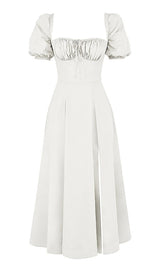 HIGH SPLIT MAXI DRESS IN WHITE