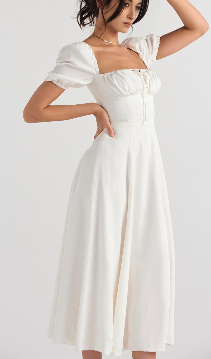 HIGH SPLIT MAXI DRESS IN WHITE