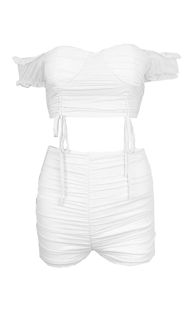 AIIZIE CARD SHOULDER NET YARN SUIT. - product image
