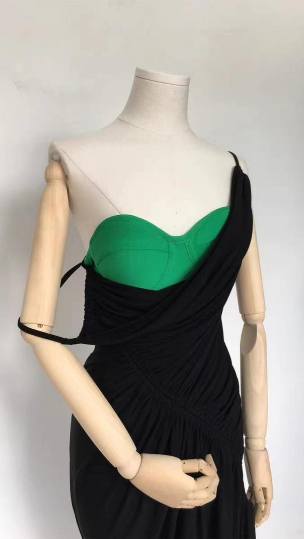 AIIZIE SPLIT MAXI DRESS IN BLACK - product image