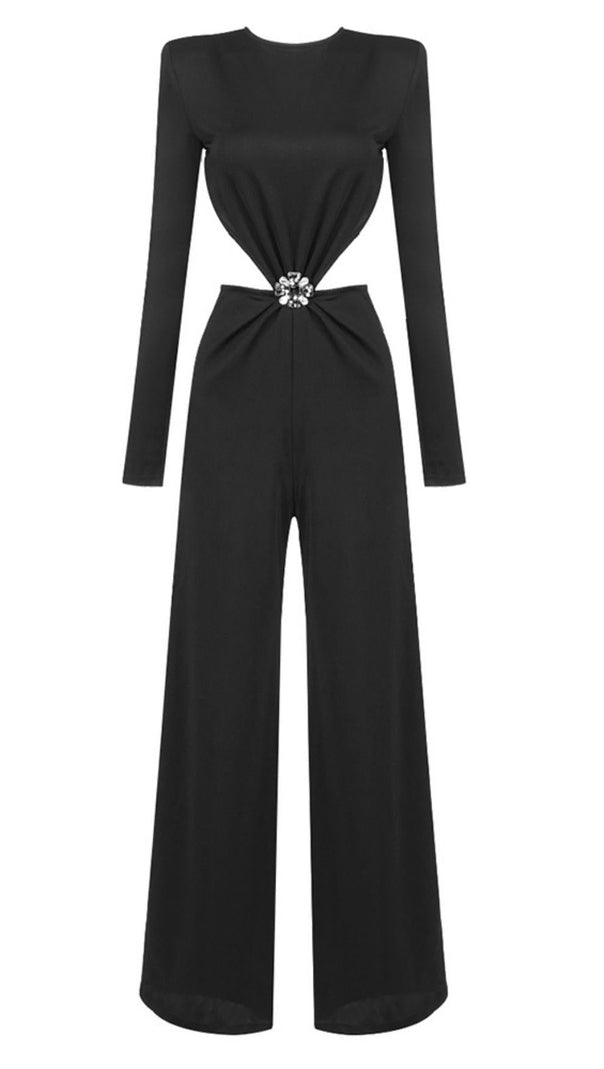 AIIZIE LONG SLEEVES JUMPSUIT IN BLACK - product image