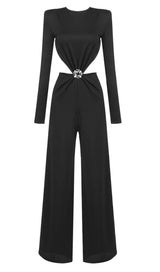 LONG SLEEVES JUMPSUIT IN BLACK