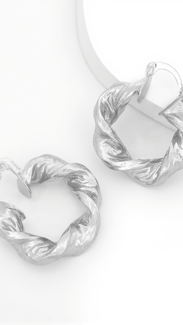 AIIZIE MAIA CHUNKY TWIST HOOP EARRINGS - product image