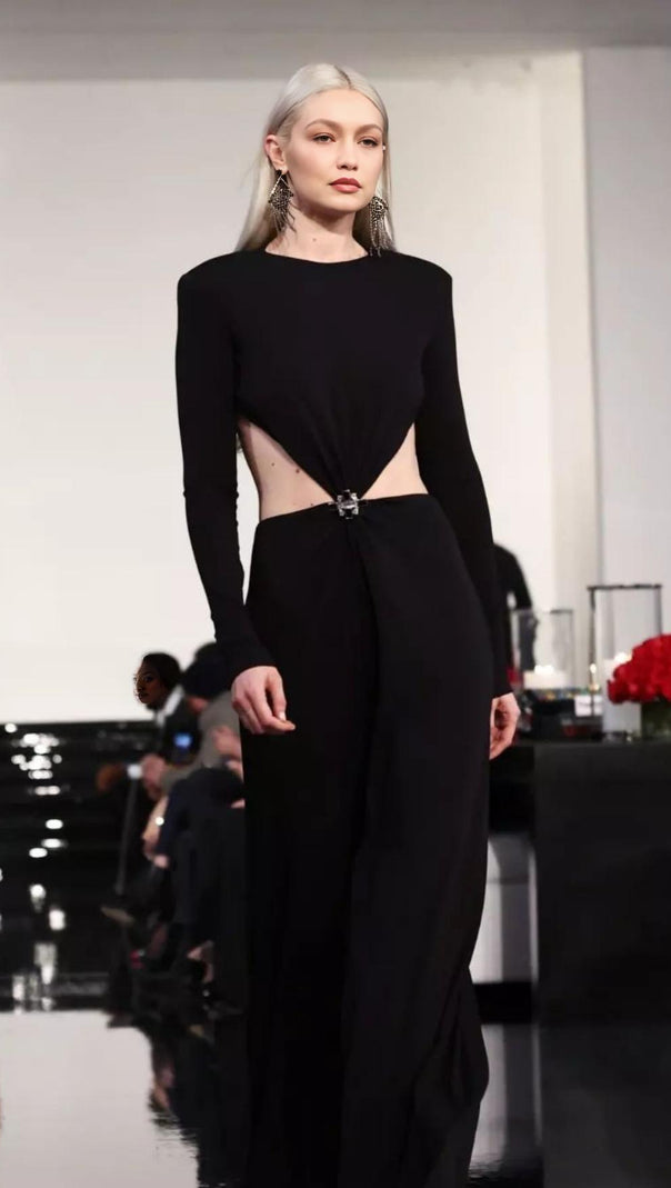 AIIZIE LONG SLEEVES JUMPSUIT IN BLACK - product image