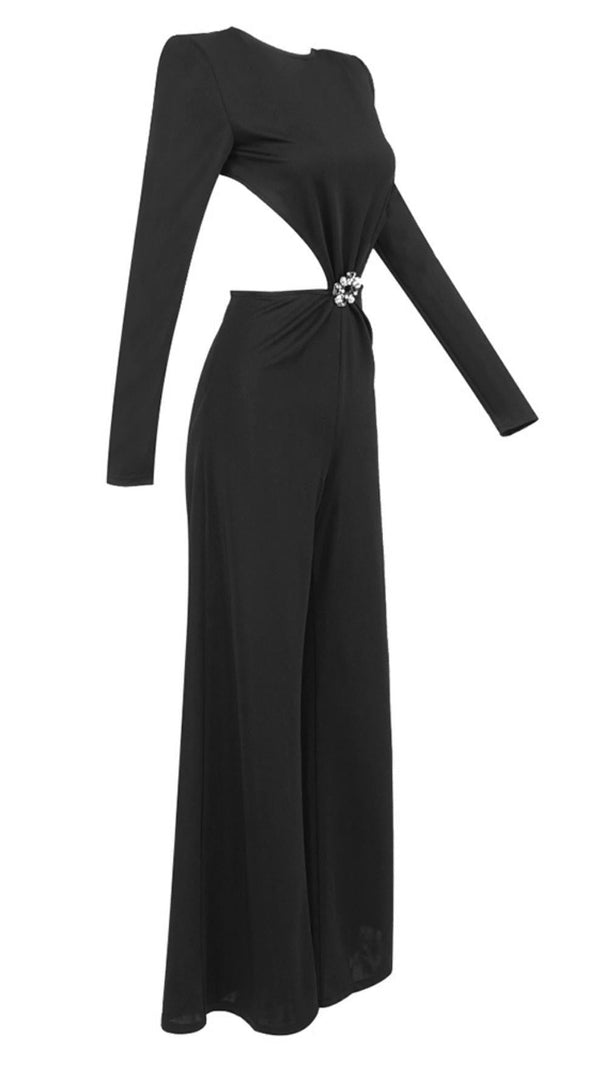 AIIZIE LONG SLEEVES JUMPSUIT IN BLACK - product image