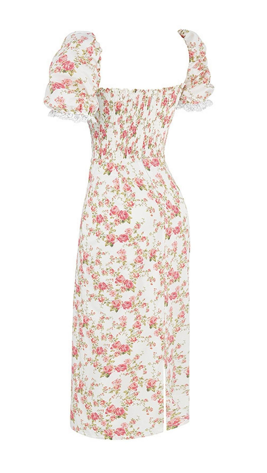 ROSE PRINT DRESS IN PINK