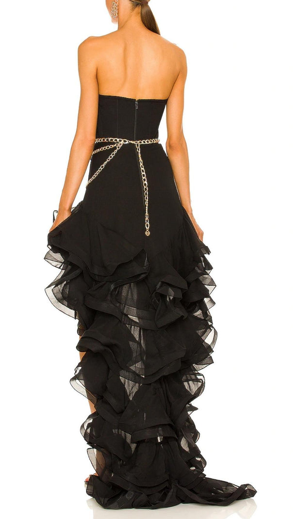 AIIZIE STRAPLESS MAXI DRESS IN BLACK - product image
