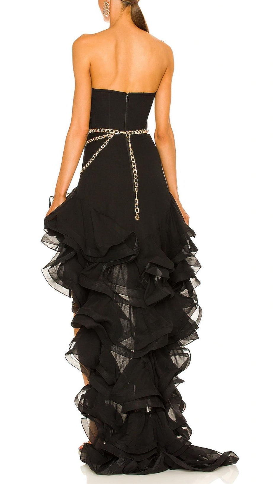STRAPLESS MAXI DRESS IN BLACK