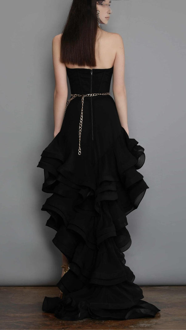 AIIZIE STRAPLESS MAXI DRESS IN BLACK - product image