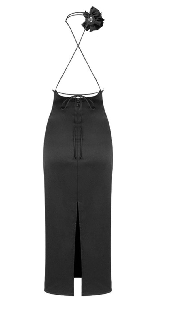 AIIZIE DEEP V MAXI DRESS IN BLACK - product image
