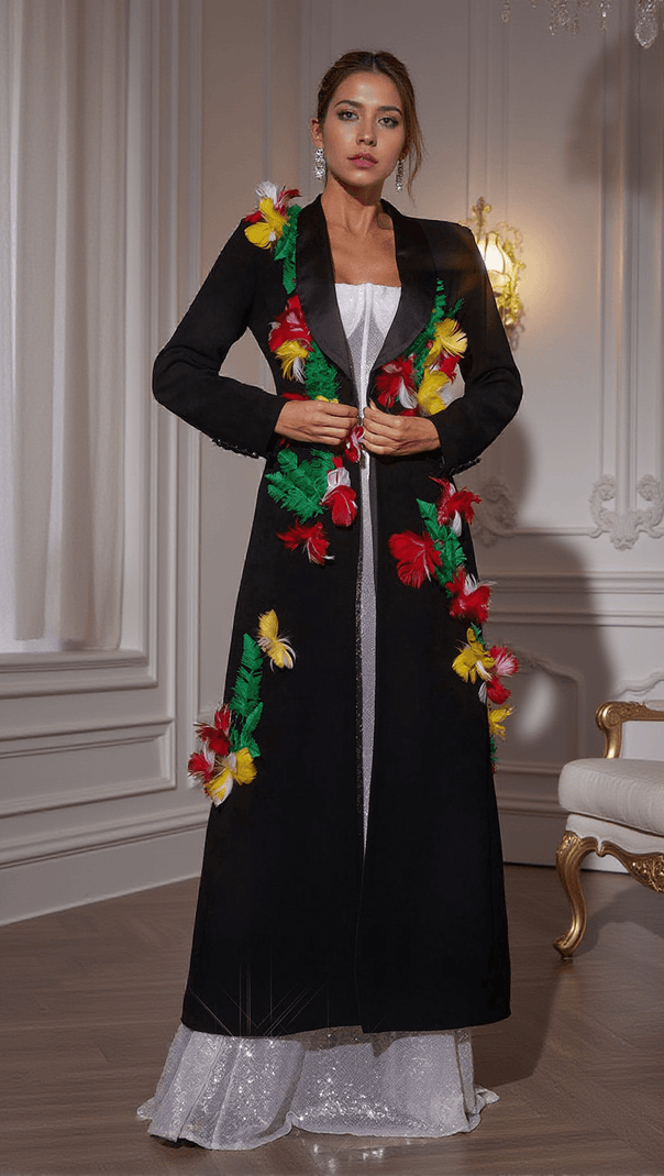 AIIZIE RIGBY FEATHER TRIMMED COAT - product image